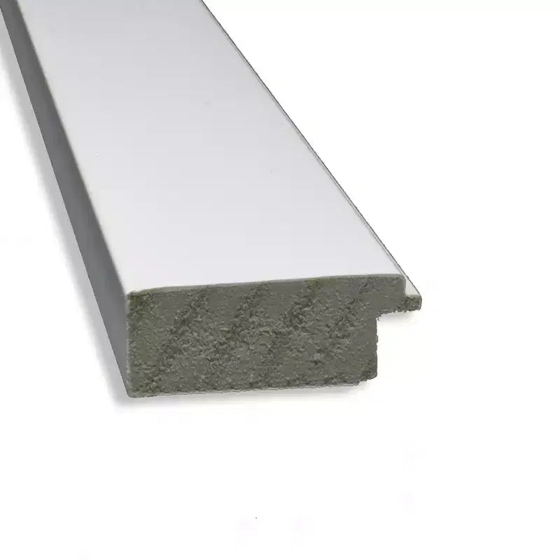 Miroir mural étroit blanc de 39 po x 27 po sans biseau pour armoire - Amanti Art : style moderne, cadre en polystyrène, quincaillerie de montage incluse