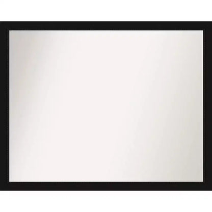 30" x 24" Non-Beveled Avon Narrow Bathroom Wall Mirror Black - Amanti Art: Includes Mounting Hardware, Polystyrene Frame