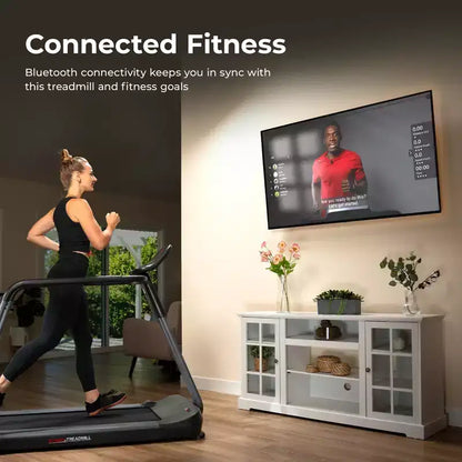 Sunny Health & Fitness Endurance Cardio Wide Treadmill with Handrails and Bluetooth