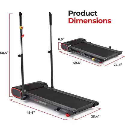 Sunny Health & Fitness Smart Slim Treadmill with Arm Exerciser
