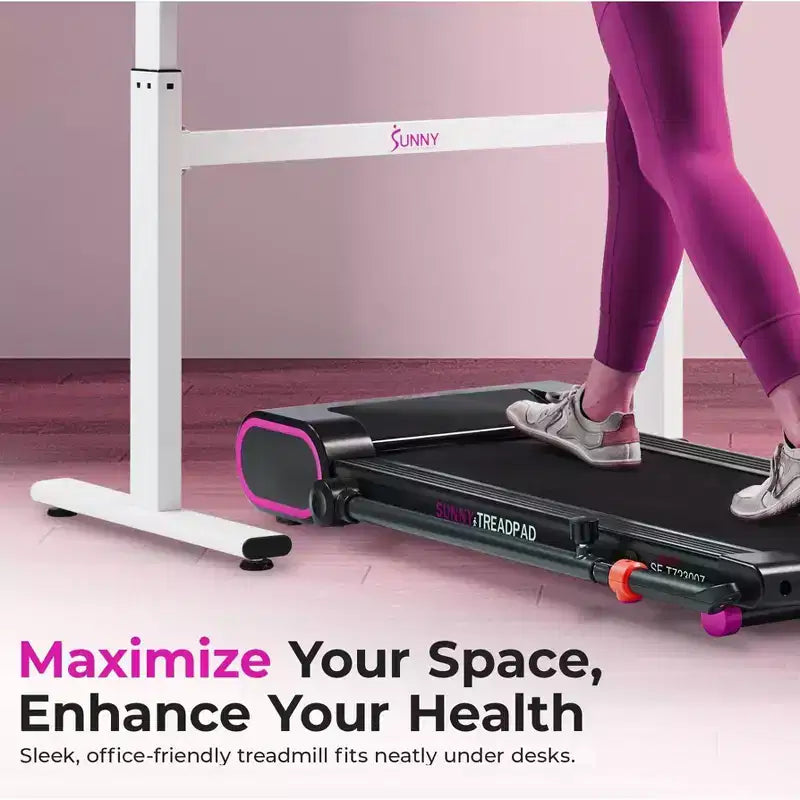 Sunny Health & Fitness Smart Slim Treadmill with Arm Exerciser