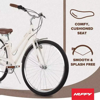Huffy Sienna 27.5" L Comfort Bike - Cream