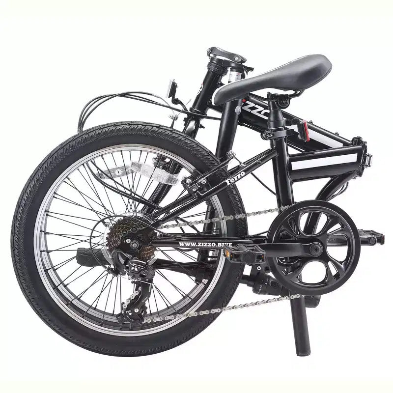 Vélo pliant ZiZZO Ferro 7 vitesses en acier 20" - Noir