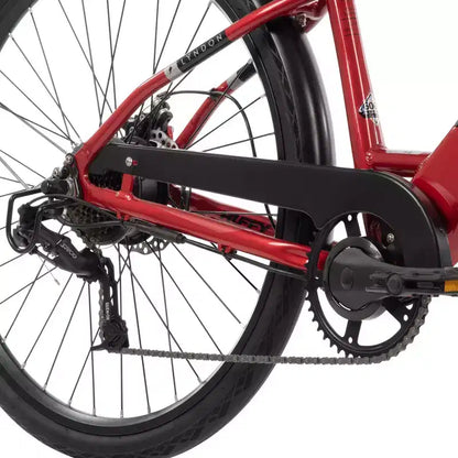 Huffy Lyndon Step-Through Electric Bike - 27.5" Wheels - 20 MPH - 36V - Red