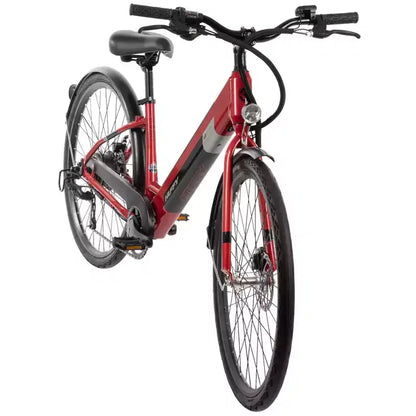 Huffy Lyndon Step-Through Electric Bike - 27.5" Wheels - 20 MPH - 36V - Red