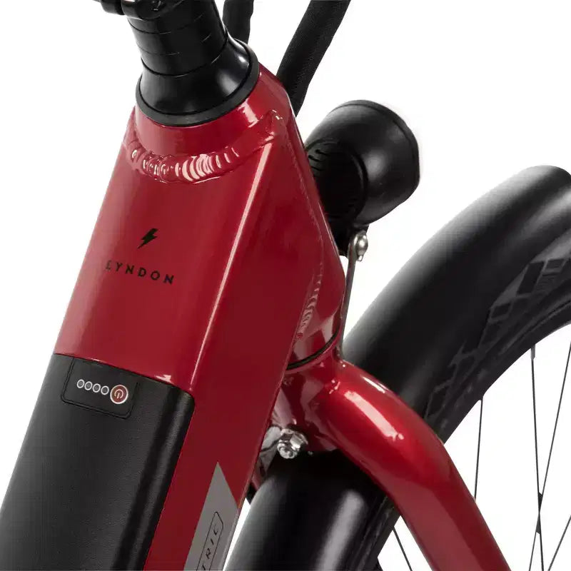 Huffy Lyndon Step-Through Electric Bike - 27.5" Wheels - 20 MPH - 36V - Red