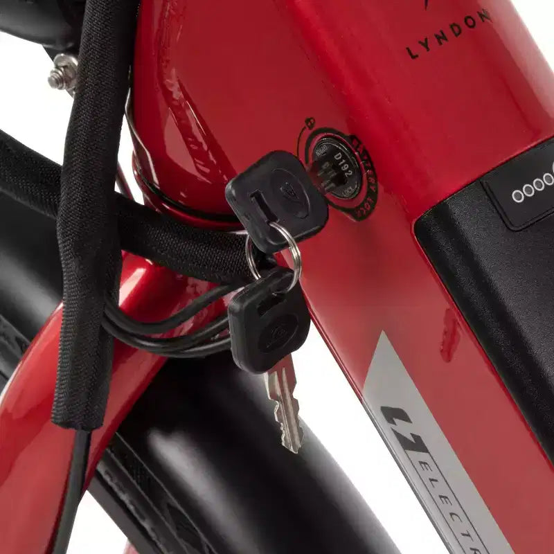 Huffy Lyndon Step-Through Electric Bike - 27.5" Wheels - 20 MPH - 36V - Red