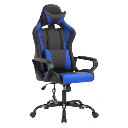 FDW Gaming Chiar Comfortable and Stylish Massage Office Chair with Adjustable Lumbar Support 360-Degree Swivel and Smooth-Rolling Casters