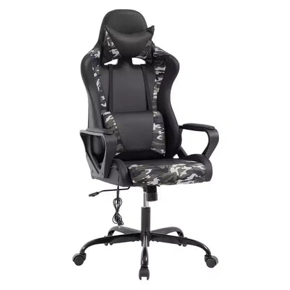 FDW Gaming Chiar Comfortable and Stylish Massage Office Chair with Adjustable Lumbar Support 360-Degree Swivel and Smooth-Rolling Casters