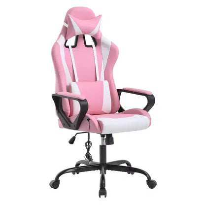 FDW Gaming Chiar Comfortable and Stylish Massage Office Chair with Adjustable Lumbar Support 360-Degree Swivel and Smooth-Rolling Casters