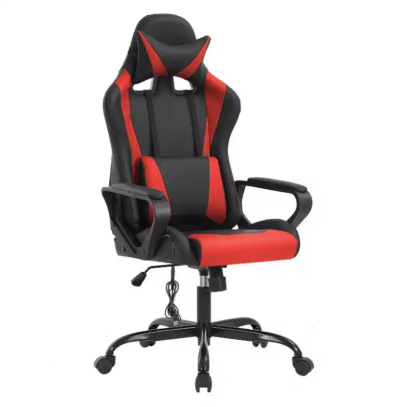 FDW Gaming Chiar Comfortable and Stylish Massage Office Chair with Adjustable Lumbar Support 360-Degree Swivel and Smooth-Rolling Casters