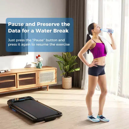Costway 3 in 1 Folding Treadmill with Remote Control LED Display and APP for Home Red/Blue