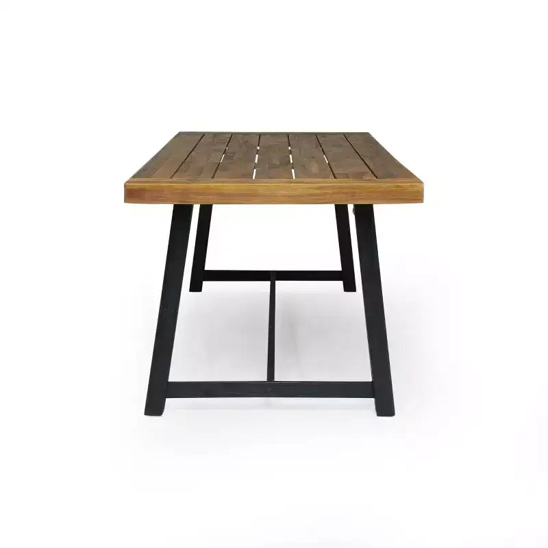 Christopher Knight Home Virella 7 Pieces Outdoor Modern Acacia Wood and Polypropylene Dining Set