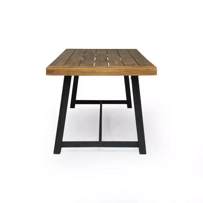 Christopher Knight Home Virella 7 Pieces Outdoor Modern Acacia Wood and Polypropylene Dining Set