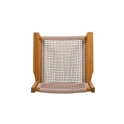 Ensemble de salle à manger Christopher Knight Home Lysandra 5 pièces en bois d'acacia et chaises tressées en corde
