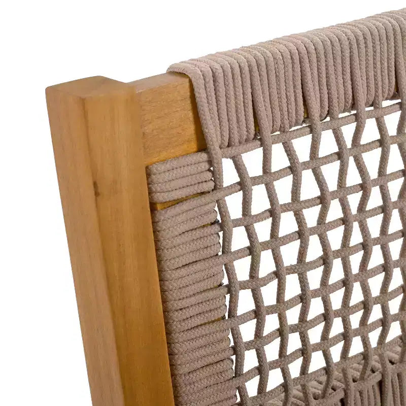 Ensemble de salle à manger Christopher Knight Home Lysandra 5 pièces en bois d'acacia et chaises tressées en corde