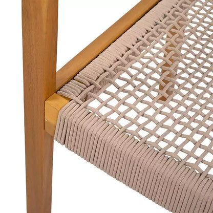 Ensemble de salle à manger Christopher Knight Home Lysandra 5 pièces en bois d'acacia et chaises tressées en corde