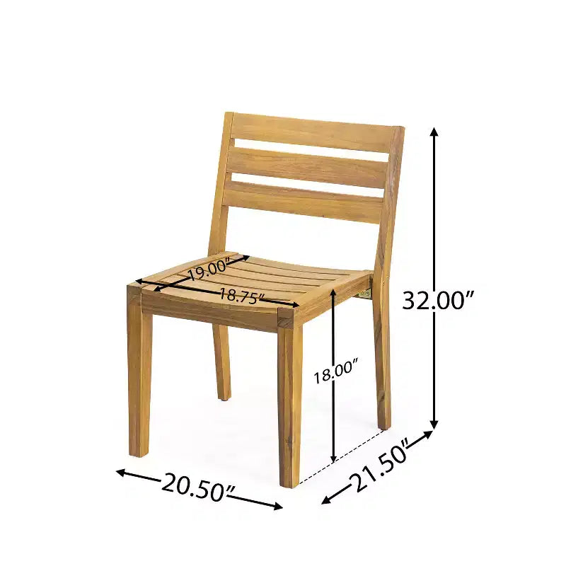 Christopher Knight Home Hermosa 3-Pieces Acacia Wood Dining Set, Teak