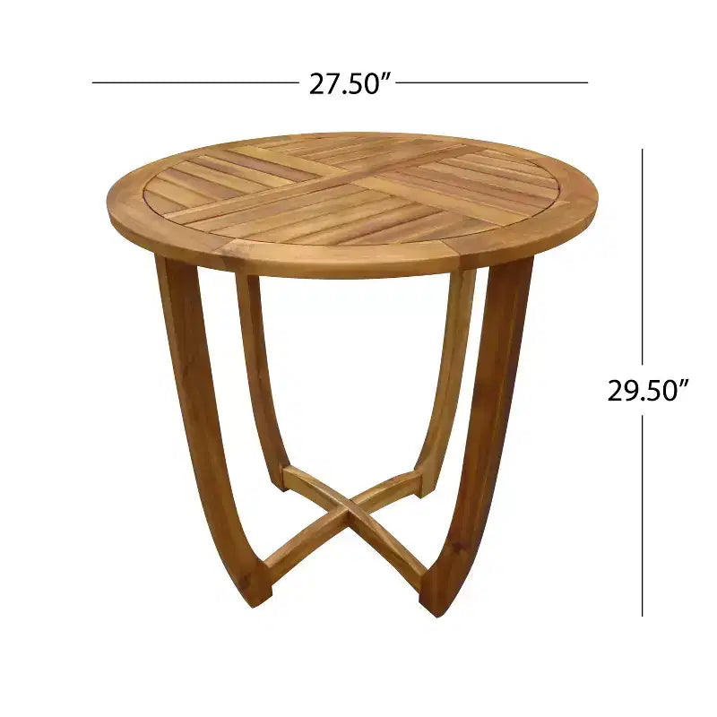 Christopher Knight Home Hermosa 3-Pieces Acacia Wood Dining Set, Teak