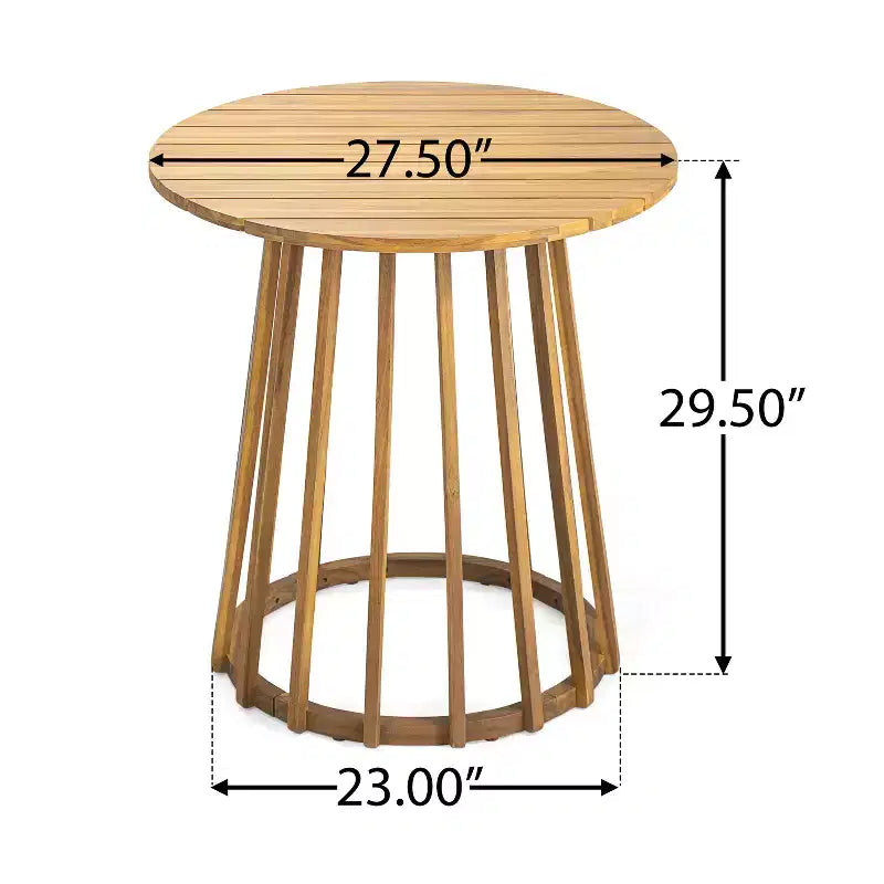 Christopher Knight Home Ensemble de salle à manger d'extérieur Zephyr en bois d'acacia avec coussins, teck
