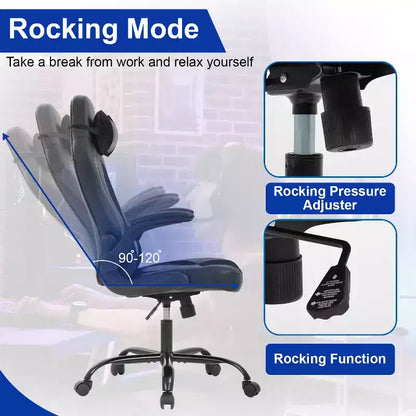 Chaise de bureau BestMassage Chaise de jeu Chaise de bureau d'ordinateur avec support lombaire et appui-tête réglable et chaise de joueur en cuir PU pour adultes