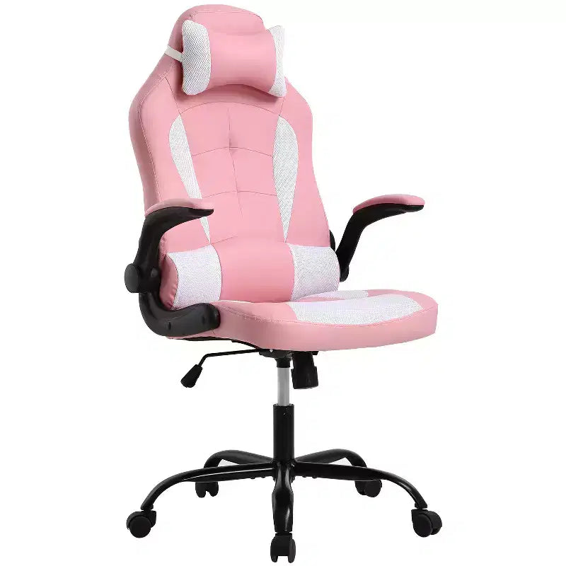 Chaise de bureau BestMassage Chaise de jeu Chaise de bureau d'ordinateur avec support lombaire et appui-tête réglable et chaise de joueur en cuir PU pour adultes