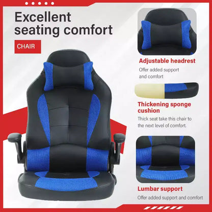 FDW Gaming Chair Office Chair with Lumbar Support PU Leather Video Game Chairs for Adults