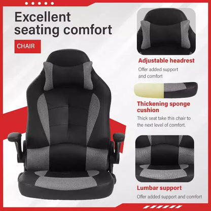 FDW Gaming Chair Office Chair with Lumbar Support PU Leather Video Game Chairs for Adults