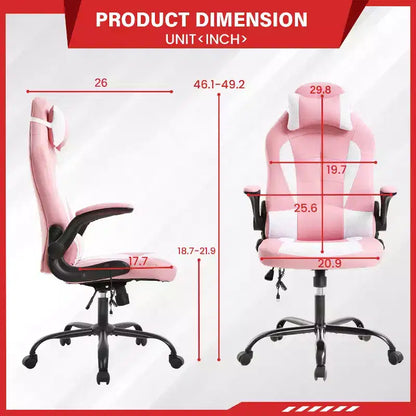 FDW Gaming Chair Office Chair with Lumbar Support PU Leather Video Game Chairs for Adults