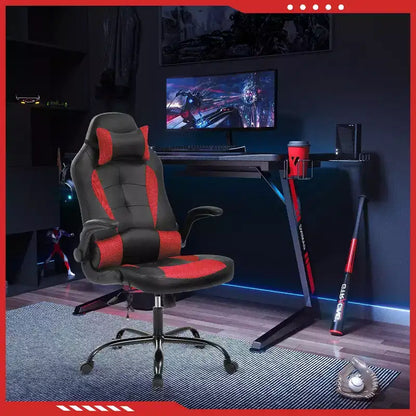 FDW Gaming Chair Office Chair with Lumbar Support PU Leather Video Game Chairs for Adults