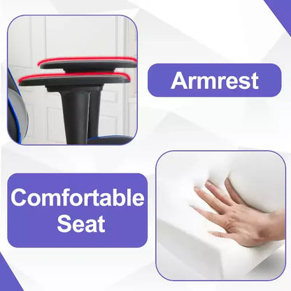 Chaise de jeu BestMassage, chaise de gamer avec support lombaire et repose-pieds, conception pivotante roulante, chaise de bureau pour la maison et le jeu