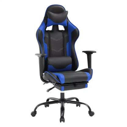 Chaise de jeu BestMassage, chaise de gamer avec support lombaire et repose-pieds, conception pivotante roulante, chaise de bureau pour la maison et le jeu