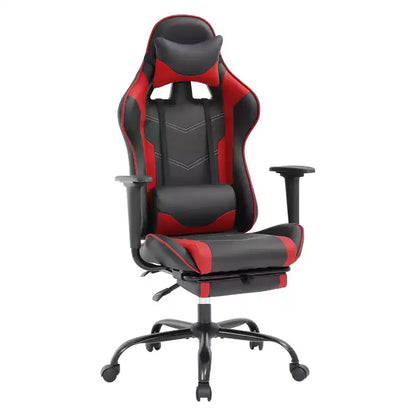 Chaise de jeu BestMassage, chaise de gamer avec support lombaire et repose-pieds, conception pivotante roulante, chaise de bureau pour la maison et le jeu