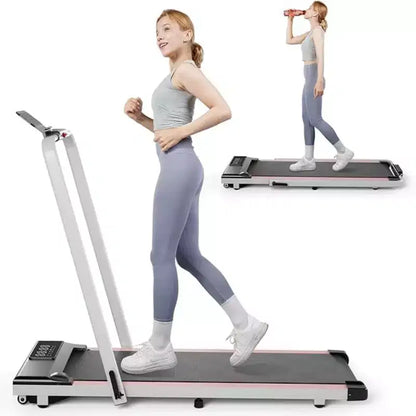 DeerRun A6 Plus 2026 Slim 2-in-1 Folding Treadmill with 5% Incline, Bluetooth & Remote Control, 300lbs