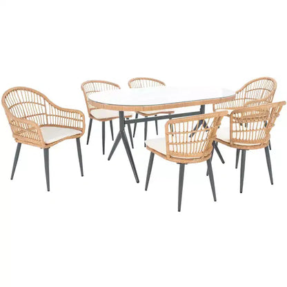 Ensemble de salle à manger 7 pièces Genser - Intérieur/Extérieur - PAT9011 - Safavieh