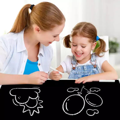 Kinder King 3-in-1 Kids Table & 2 Chairs Set with Storage, Removable Top & Blackboard, for Art, Crafts, Reading