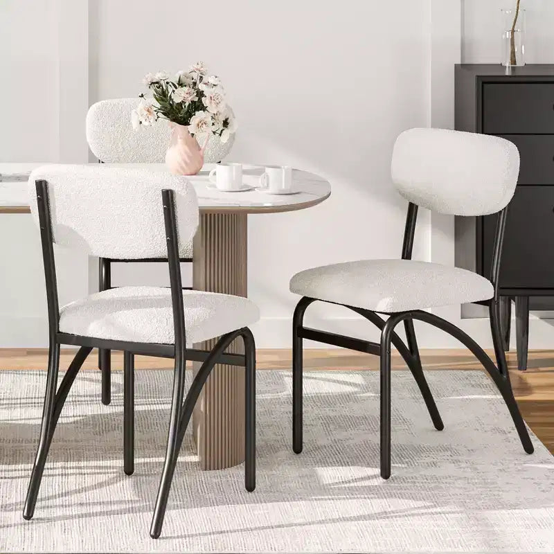 Ensemble Table à Manger WhizMax pour 4, Table de Cuisine Rectangulaire avec 4 Chaises en Boucle, Table à Manger avec Rangement