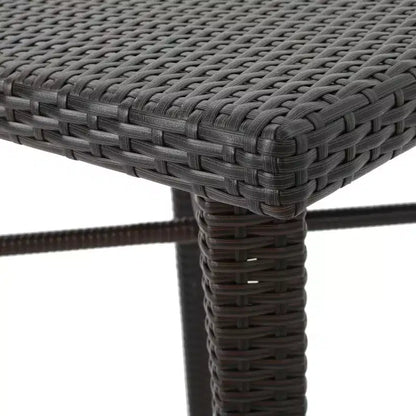 Christopher Knight Home Colbin Outdoor Wicker 5 Piece Square Bar Set, Multibrown