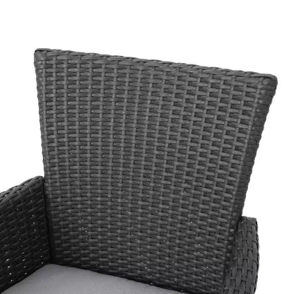 Christopher Knight Home Carroll Outdoor Wicker and Acacia Wood 5 Piece Dining Set with Cushion