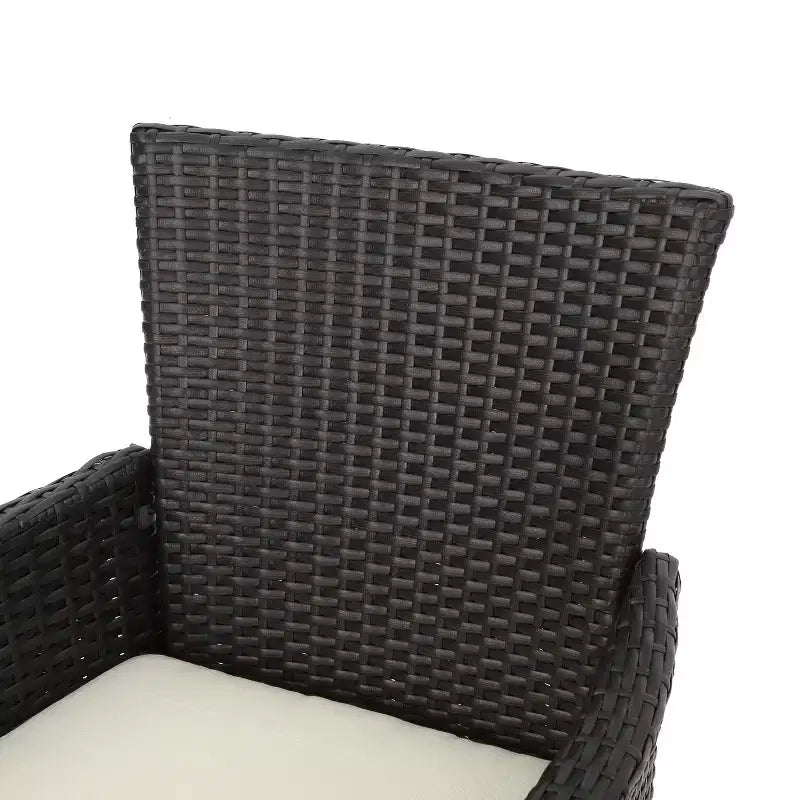 Christopher Knight Home Carroll Outdoor Wicker and Acacia Wood 5 Piece Dining Set with Cushion