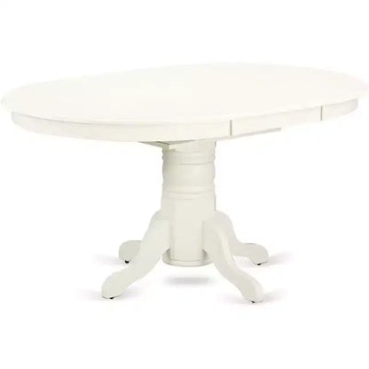 Ensemble table de cuisine 7 pièces HomeStock, chaises Parson en lin blanc