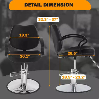 BestMassage Barber Chair Hair Salon Chair with Hydraulic Pump 360 Degrees Swivel