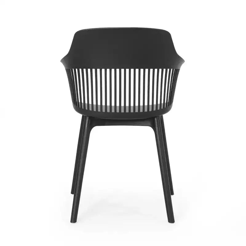 Ensemble de salle à manger d'extérieur 7 pièces en bois d'acacia et résine Christopher Knight Home Dahlia avec table à manger de 70,75 pouces, teck sablé/noir