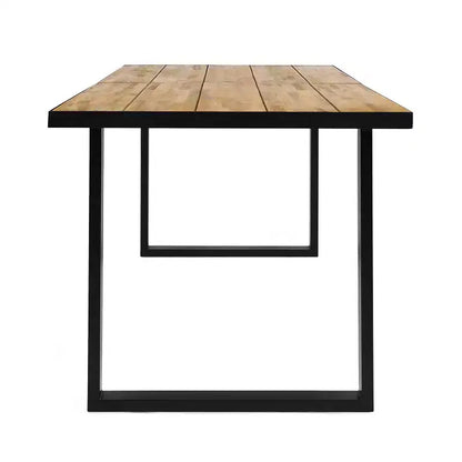 Christopher Knight Home Castano Outdoor Mesh and Acacia Wood 7-Piece Dining Set, Teak/Black