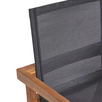 Christopher Knight Home Castano Outdoor Mesh and Acacia Wood 7-Piece Dining Set, Teak/Black