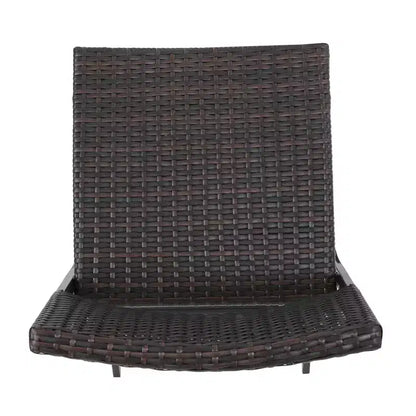 Christopher Knight Home Margarita Outdoor Wicker Folding 5 Piece Bar Set, Multibrown
