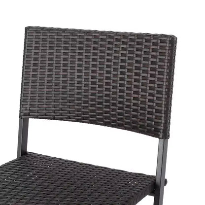 Christopher Knight Home Margarita Outdoor Wicker Folding 5 Piece Bar Set, Multibrown