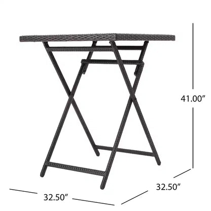 Christopher Knight Home Margarita Outdoor Wicker Folding 5 Piece Bar Set, Multibrown