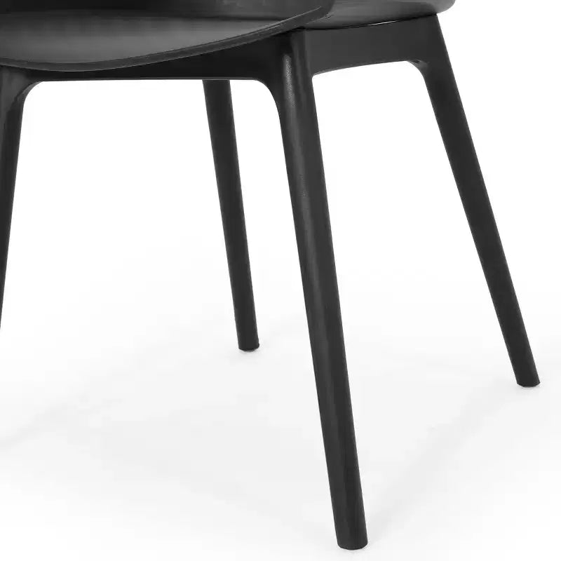Christopher Knight Home Trinity Ensemble de salle à manger extérieur 7 pièces en résine de polypropylène et bois d'acacia avec table de 70 pouces, noir et teck