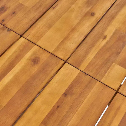 Christopher Knight Home Trinity Ensemble de salle à manger extérieur 7 pièces en résine de polypropylène et bois d'acacia avec table de 70 pouces, noir et teck
